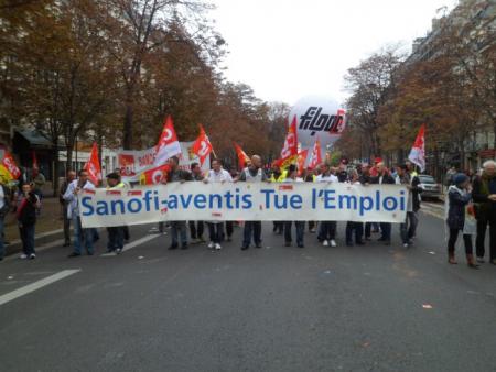 Sanofi-Aventis tue l'emploi - 9/10/12 à Paris