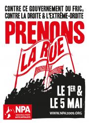 Contre ce gouvernement du fric, contre la droite & l'extrême-droite : prenons la rue le 1er & le 5 mai !