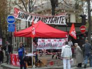 Non à l'austérité - stand du NPA - 9/10/12 à Paris